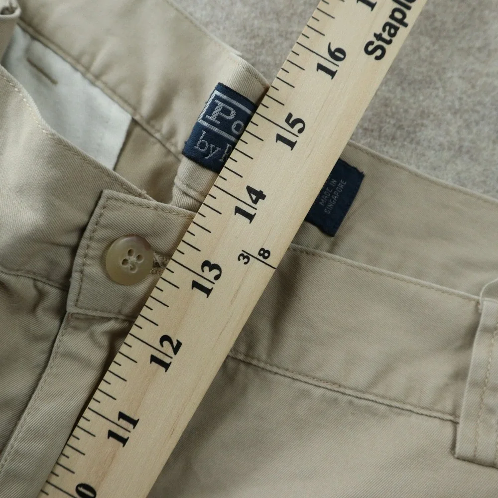 Polo Ralph Lauren Philip Short 40 Khaki Tan Vintage Cotton Twill Chino Mens